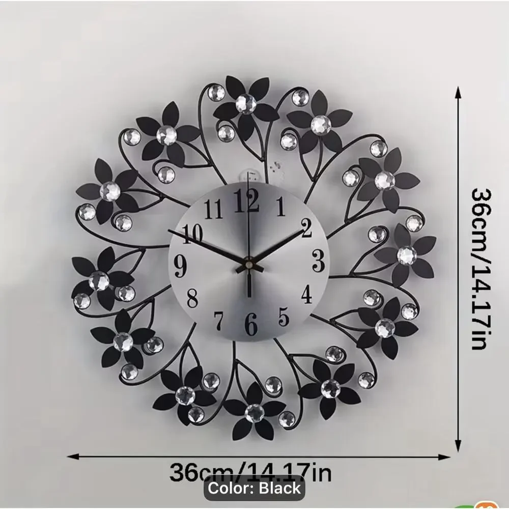 Minimalist Round Wall Clock with Face and Hands Quiet for Living Room Or Office